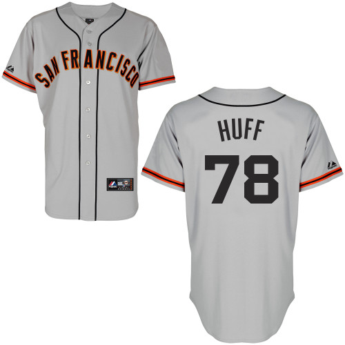 David Huff #78 mlb Jersey-San Francisco Giants Women's Authentic Road 1 Gray Cool Base Baseball Jersey
